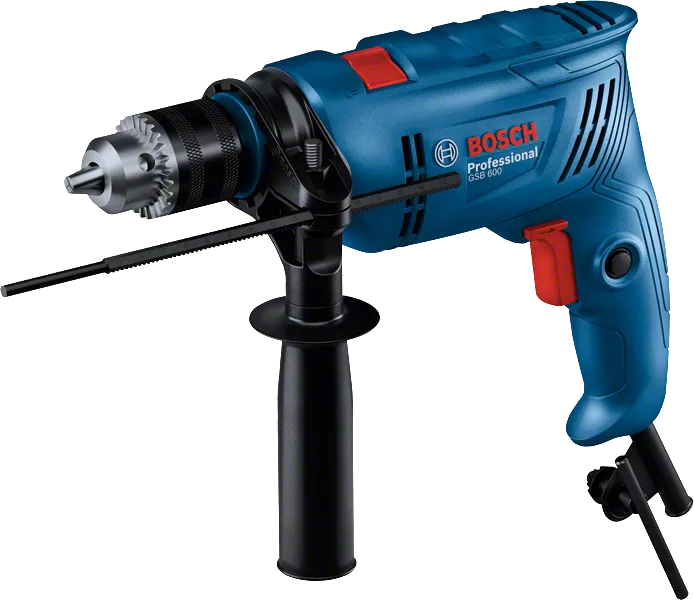 Bosch GSB 600 RE 13mm 600 Watt Corded Smart Drill KitSilver