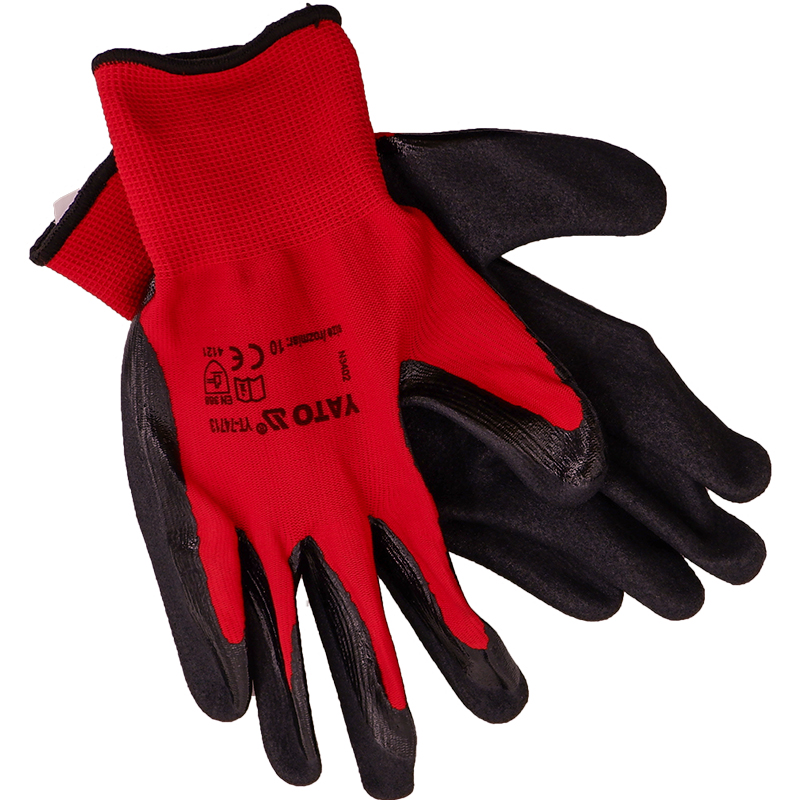 YATO Working Gloves Size 10 Color Red YT74713